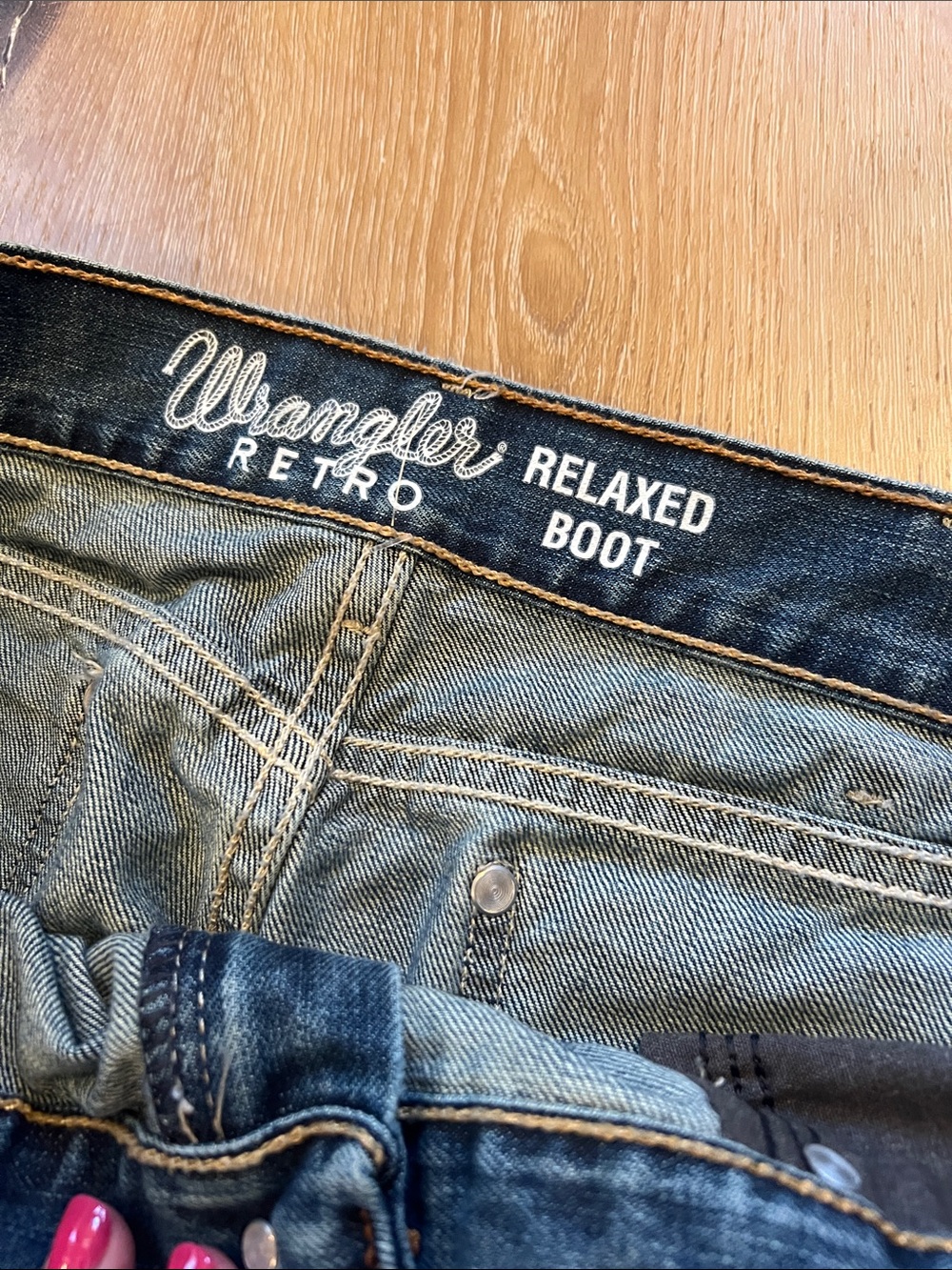 Wrangler Retro Relaxed Boot Men’s 36x36 Blue Jeans - Picture 7 of 11